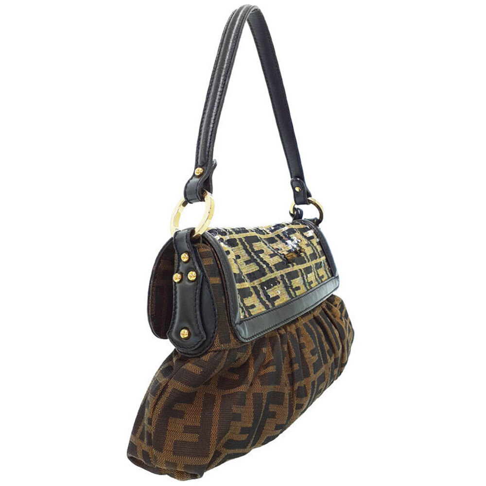 Fendi Shoulder Semi Sequin Bag Zucca